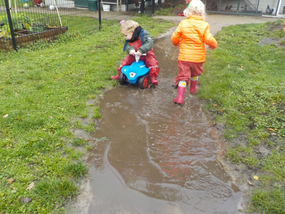 rijden door de modder